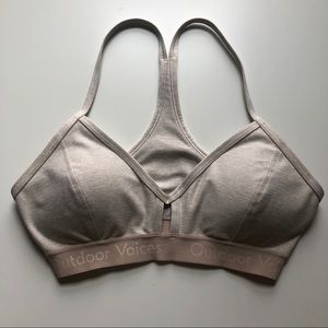 Outdoor Voices Oatmeal Steeplechase Bra